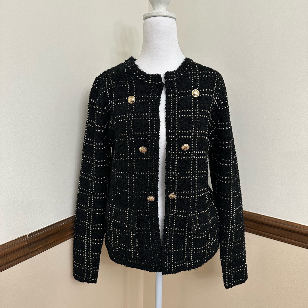 Sioni Black and Gold tweed jacket
